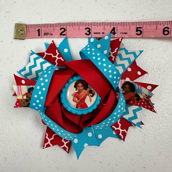 Disney Princess Minnie Cinderella Hair Bows Bundle Girls Boutique Clips Lot of 6 - Picture 3 of 6